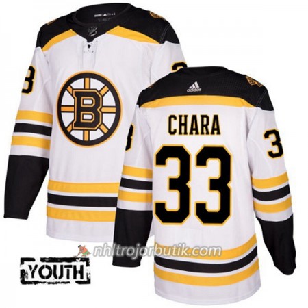 Barn Ishockey Boston Bruins Tröja Zdeno Chara 33 Adidas 2017-2018 Vit Authentic